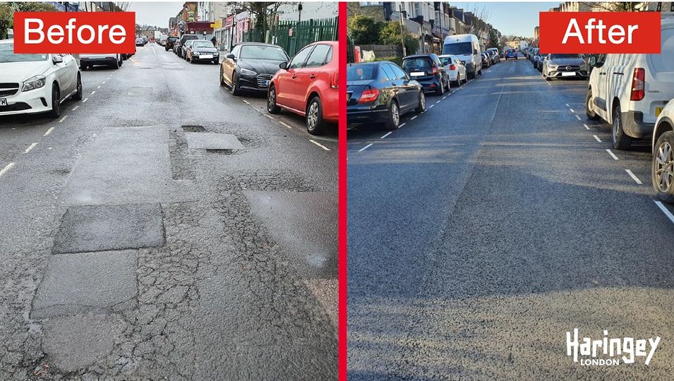 Resurfacing Haringey, Myddleton Road N22