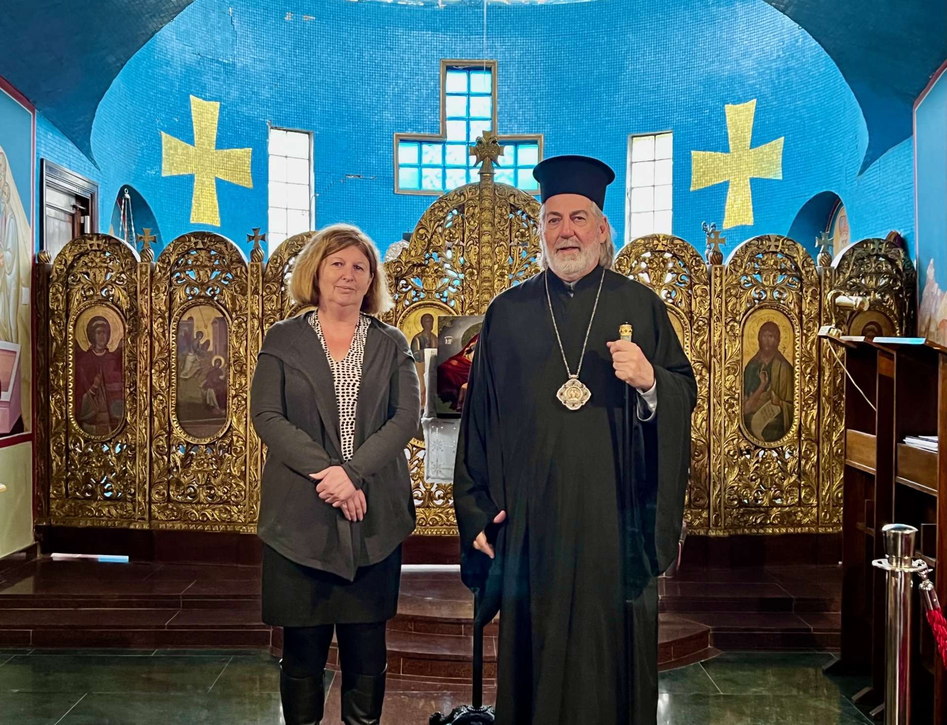 Westminster Labour MP Ms. Karen Buck visits Archbishop Nikitas of Thyateira and Great Britain