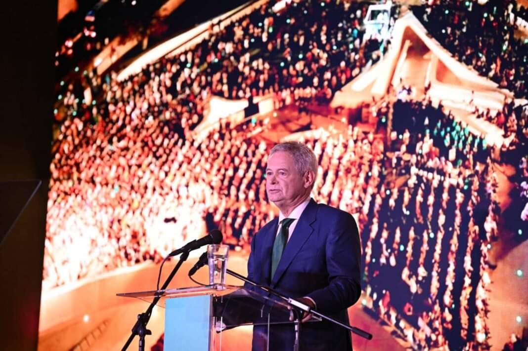 The mass gathering of Cyprus Presidential candidate. Mavroyiannis conveyed the message of victory form Freedom Square