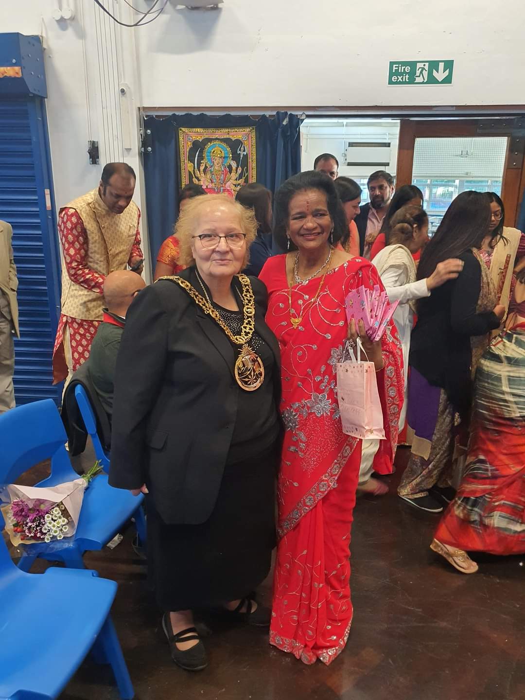 Mayor of Haringey, Cllr Gina Adamou, attended events on Sunday at Chestnuts Community Centre and Woodside High School to celebrate the Hindu festival of Durga Puja.