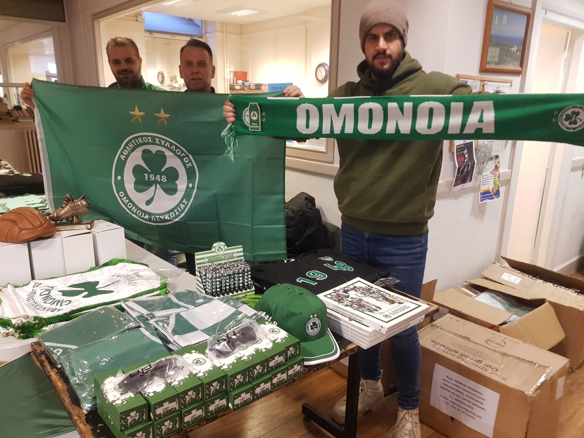Omonia mania hits North London as they prepare for the big game on Thursday against Man Utd.