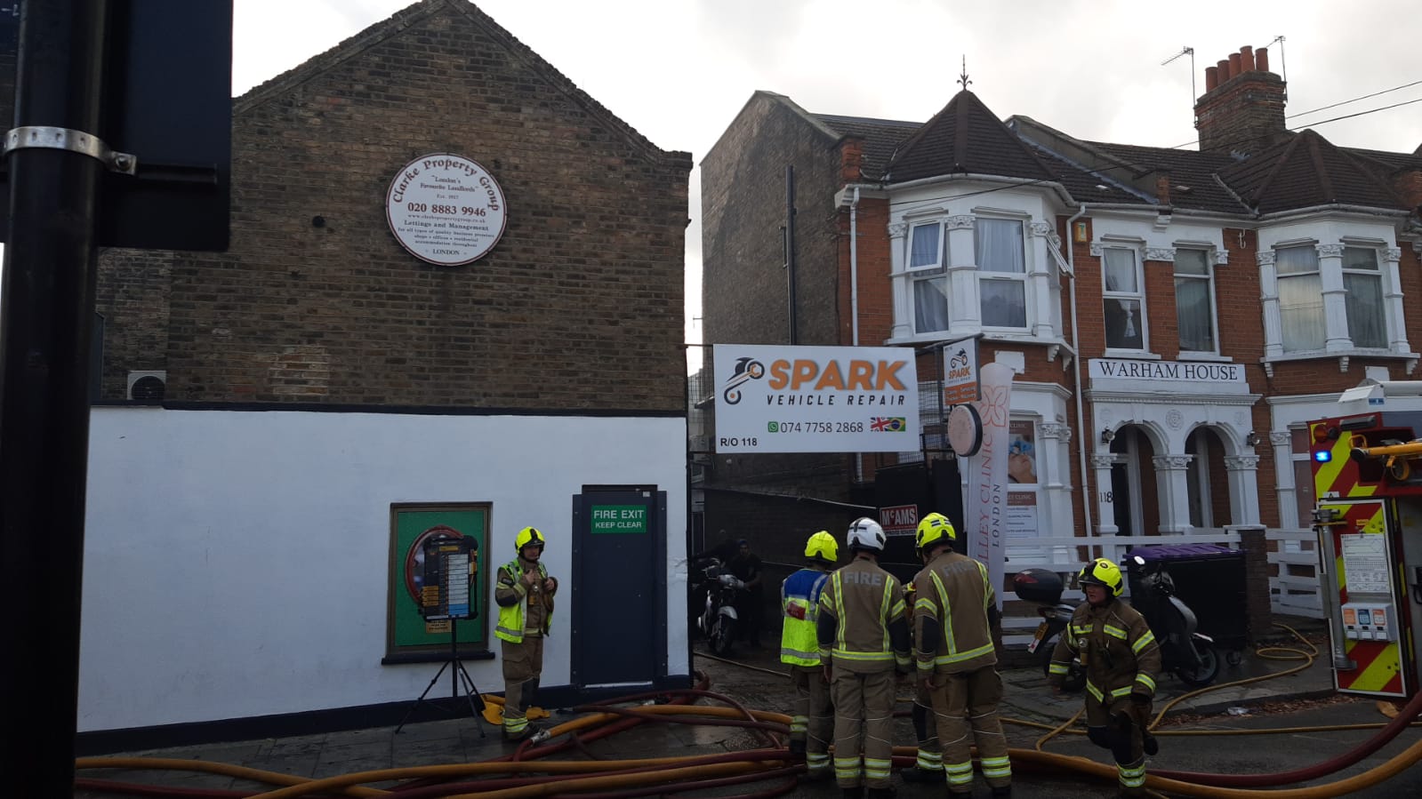 Fire at vehicle repair garage – Haringey