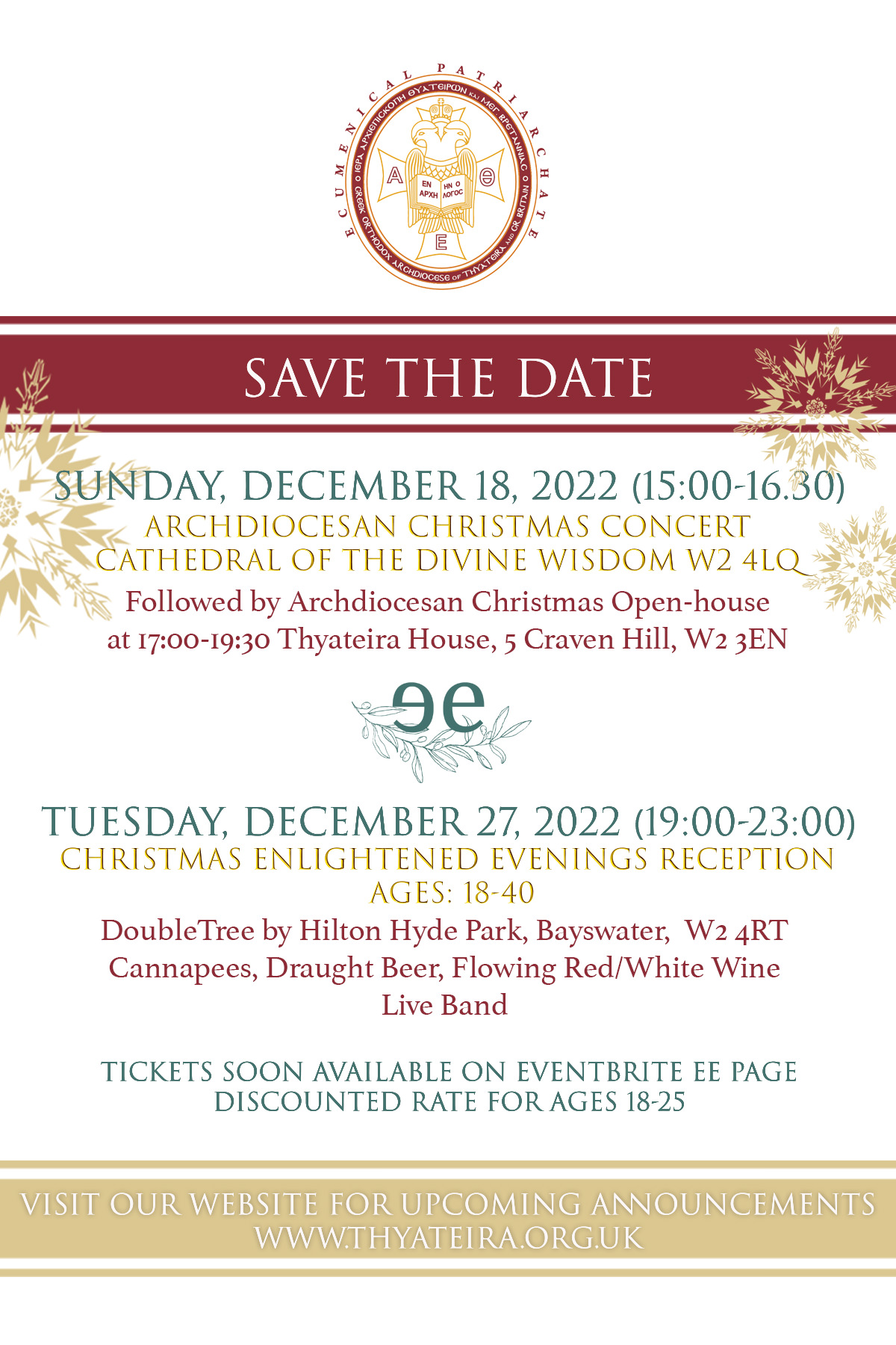 Archdiocese of Thyateira and Great Britain SAVE THE DATE