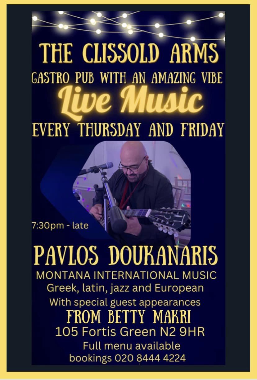 Live music at the Clissold Arms with Pavlos Doukanaris
