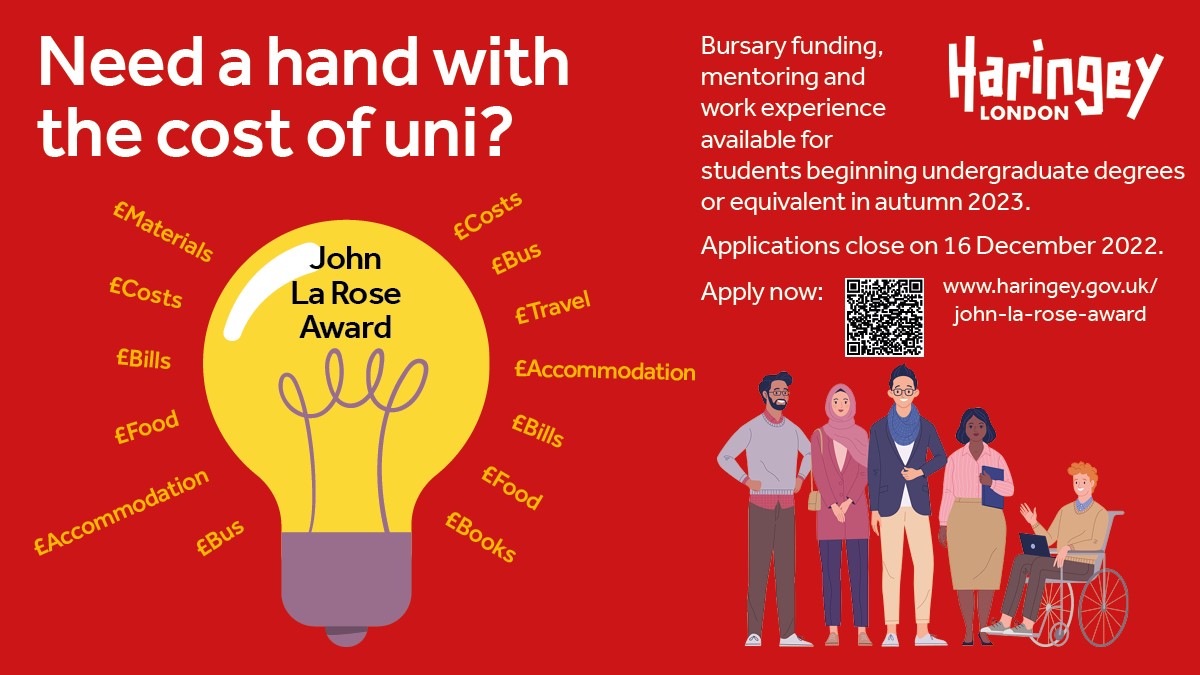 Haringey: Need a hand with the cost of Uni