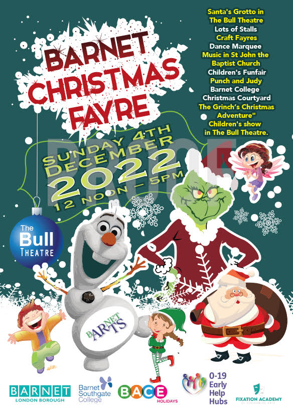 It’s the #barnetchristmasfayre Sunday 4th Decemeber 12noon -5pm!