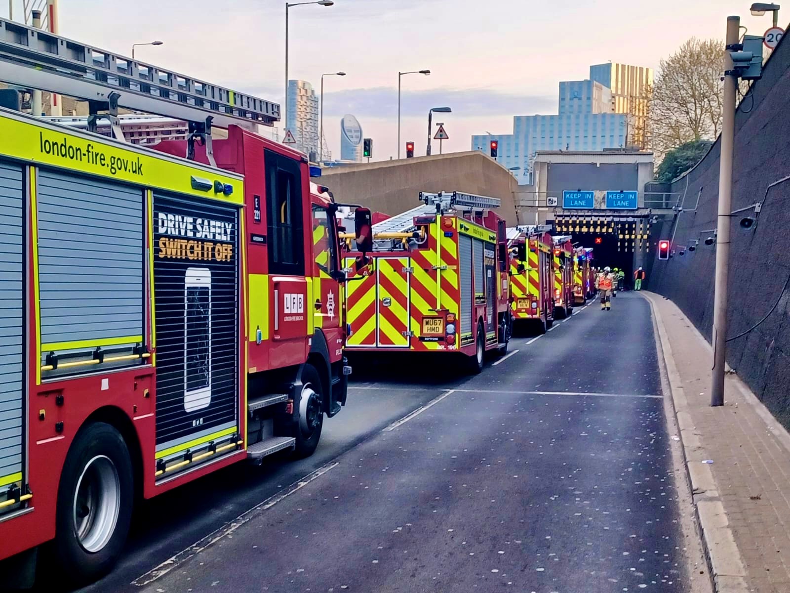 Blackwall tunnel fire – Greenwich