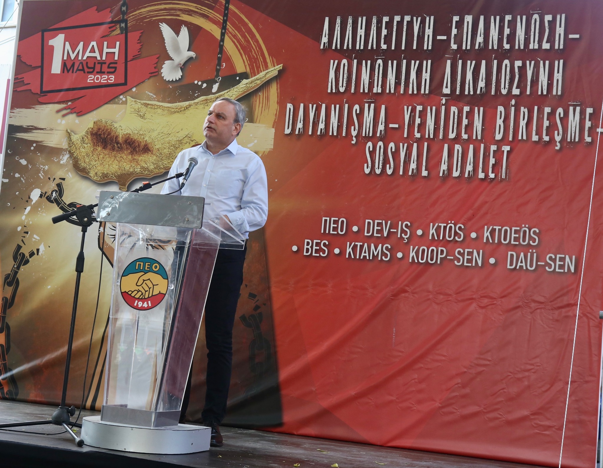 Speech by the General Secretary of the Central Committee of AKEL Stefanos Stefanou at the International Workers’ Day meeting in Nicosia