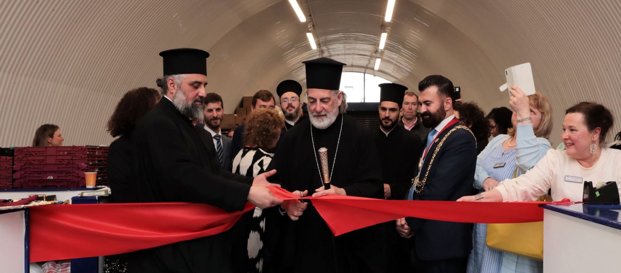 Olive Branch Aid official opening the primary food bank and advice centre of the Holy Archdiocese of Thyateira and Great Britain