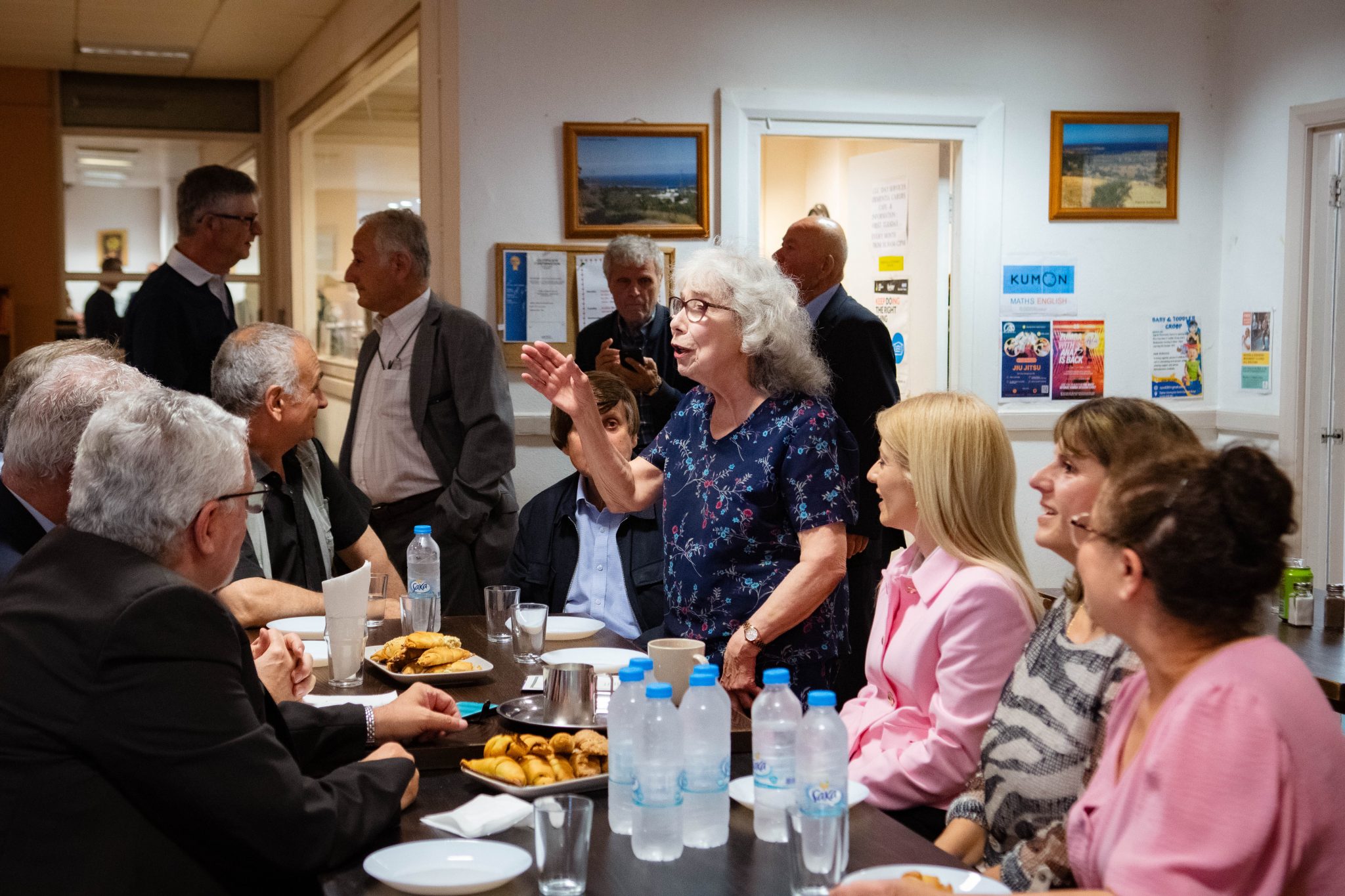 The President of the House of Representatives in Cyprus, Annita Demetriou visits the Cypriot Community Centre in Wood Green, London.