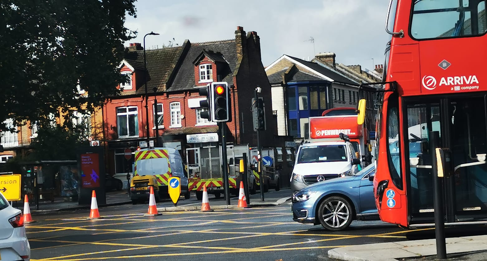 Turnpike Lane is closed to traffic buses are being diverted