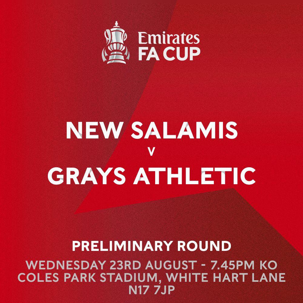 Big game tonight New Salamis v Grays in the Emirates FA Cup