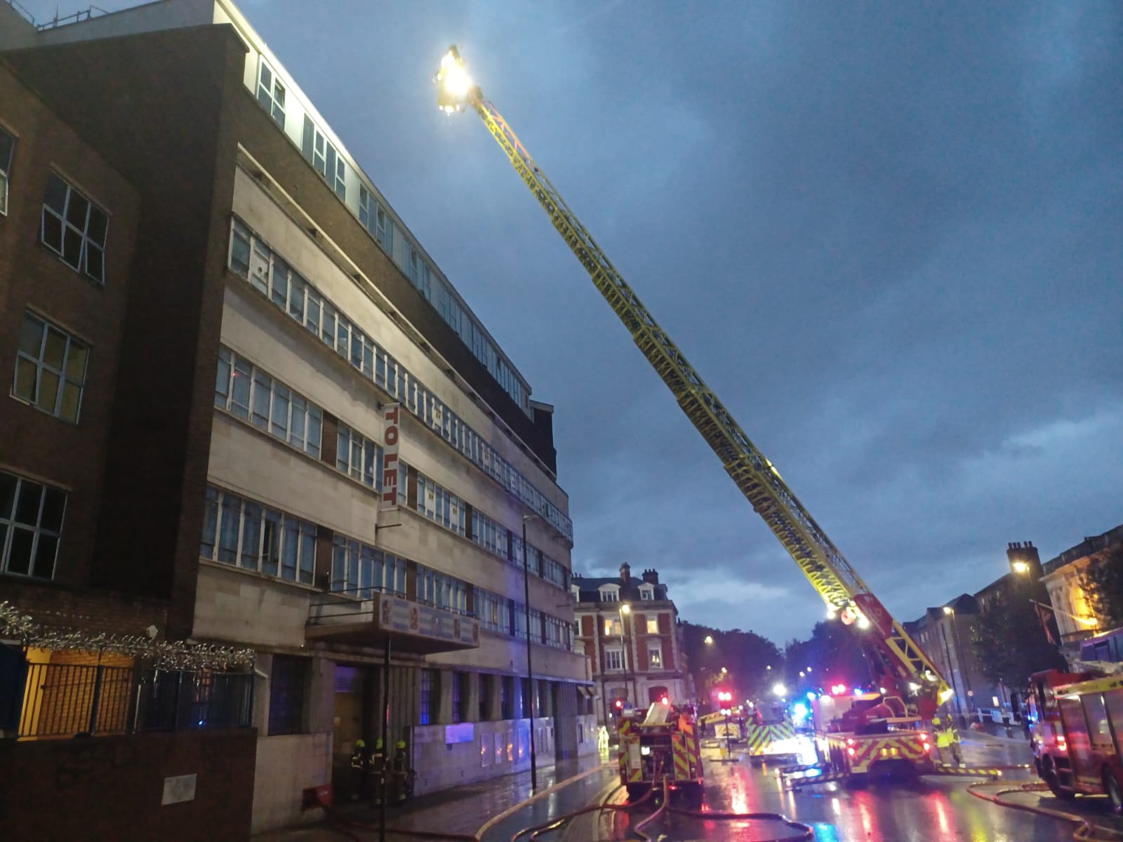 Business centre fire – Bow