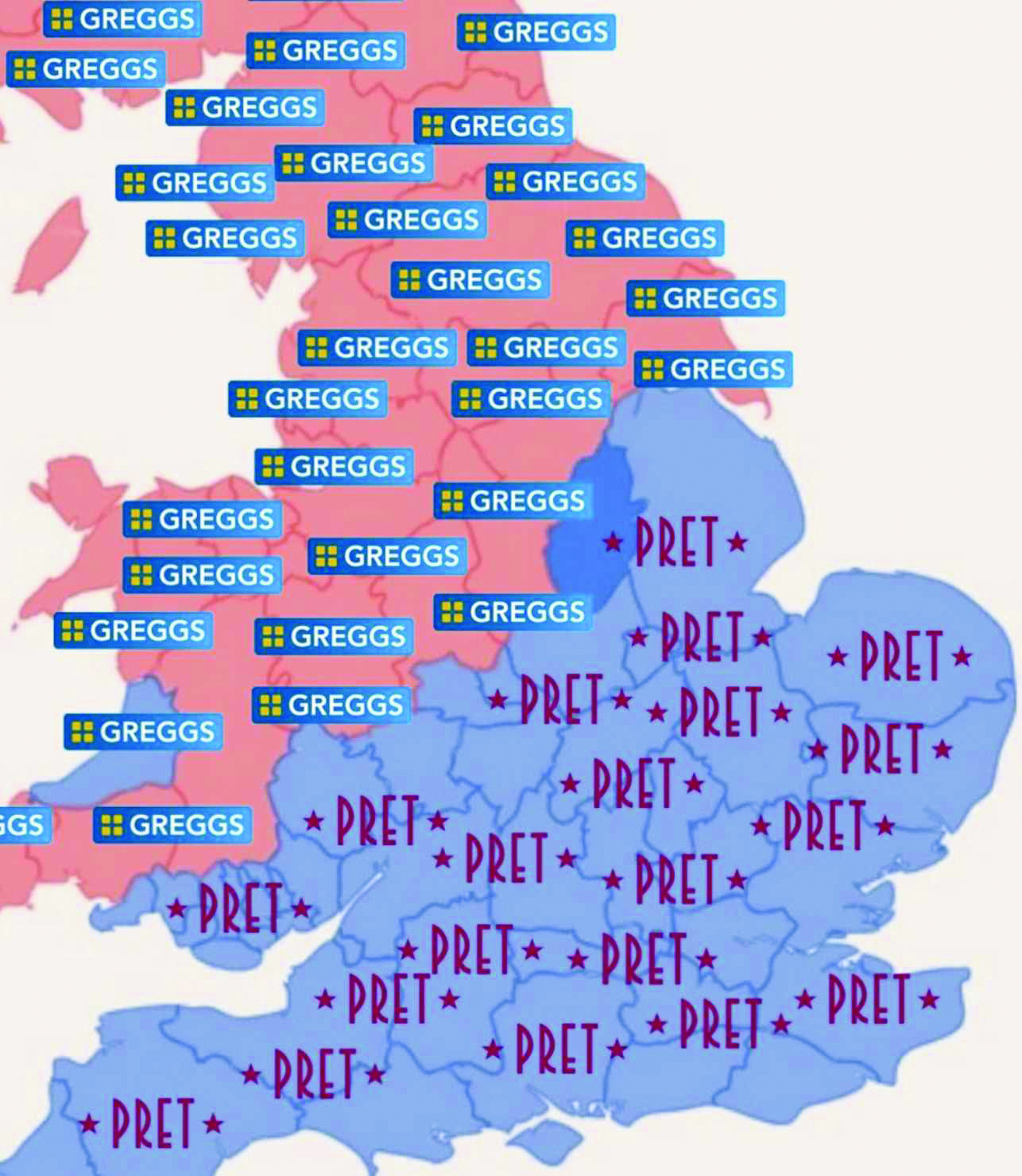 When Greggs met Pret | The north-south divide