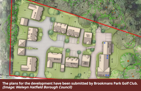 Plans submitted for new homes at Brookmans Park Golf Club
