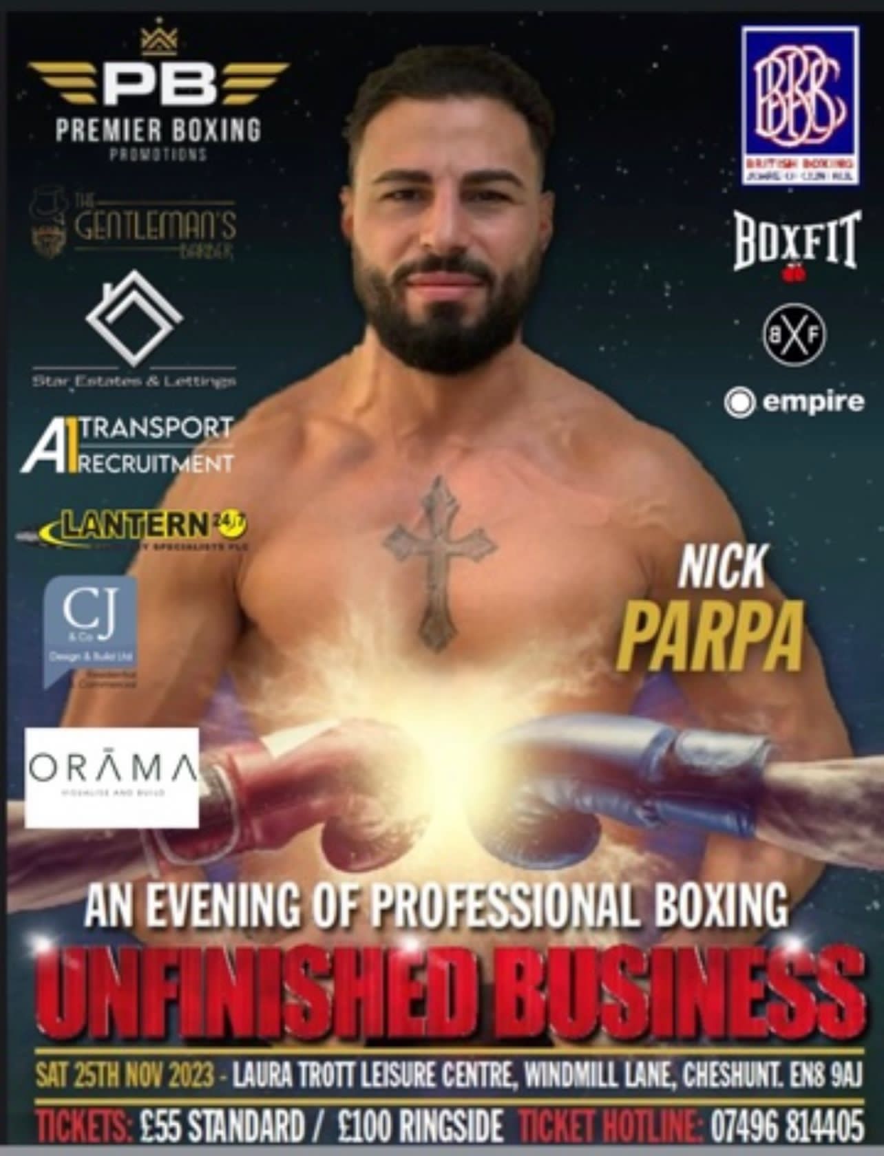 UK Cypriot boxer Nick Parpa is back in the ring