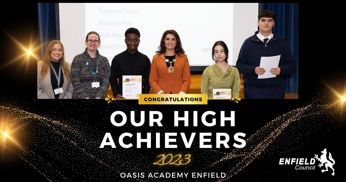Well done to Oasis Academy Enfield