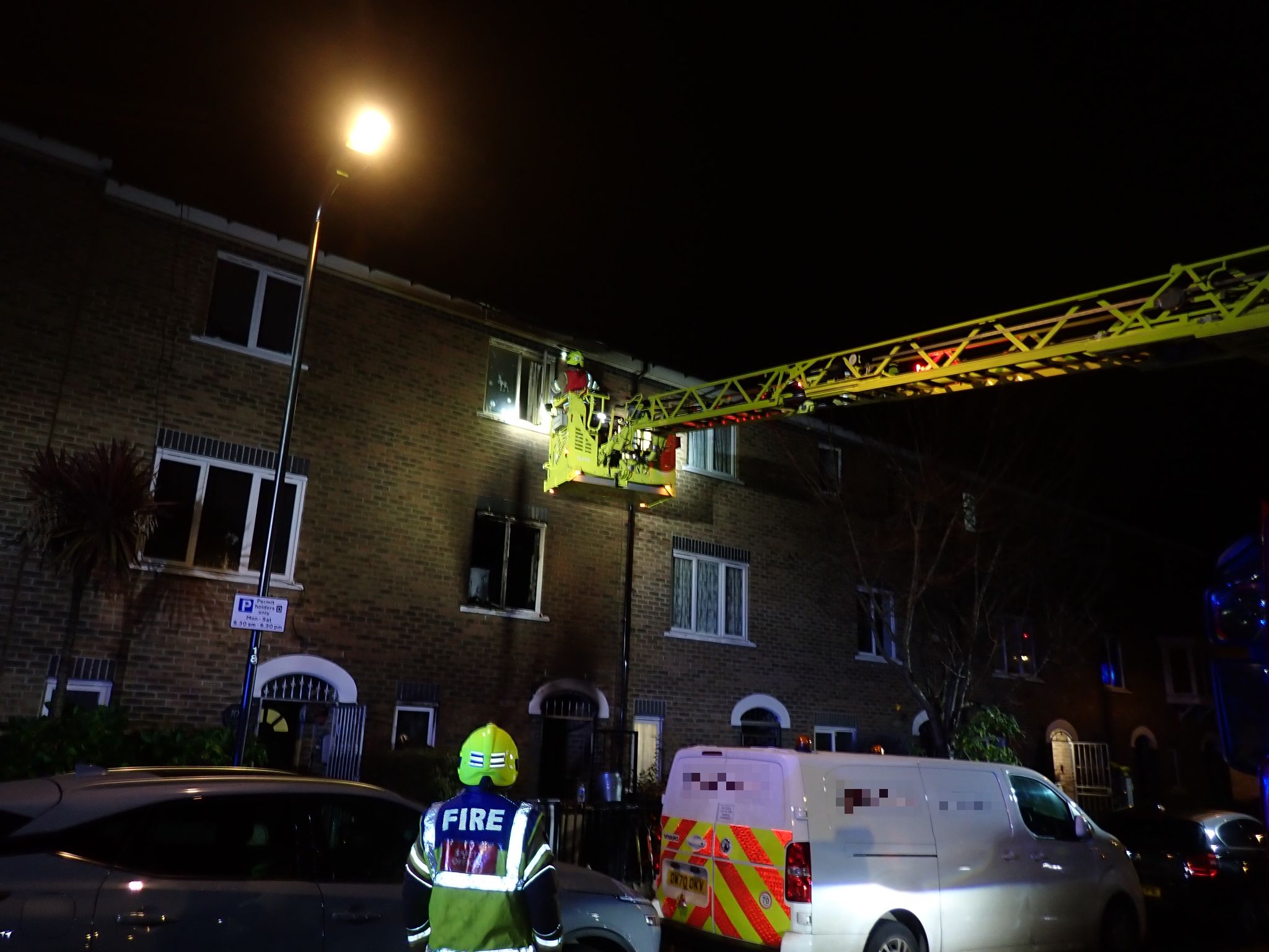 Two people recently had to flee a devastating house fire by jumping out of windows because their escape route was blocked by a burning e-bike