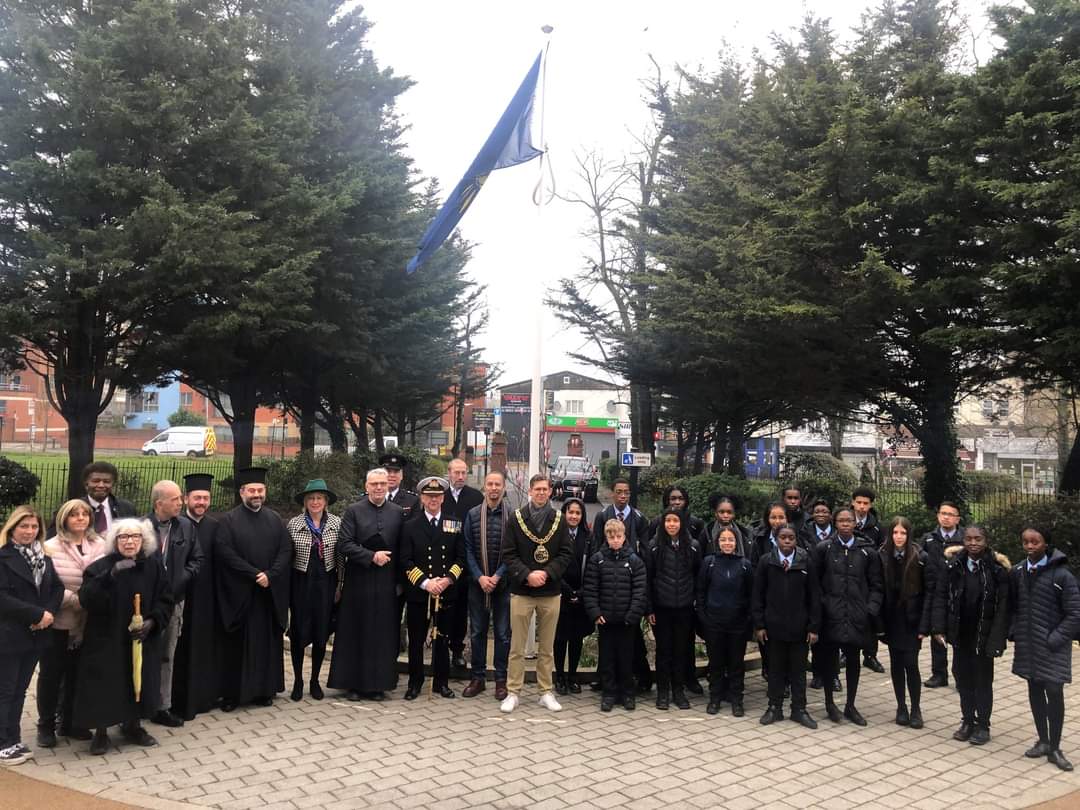 Haringey raise the Commonwealth flag on Commonwealth Day morning.