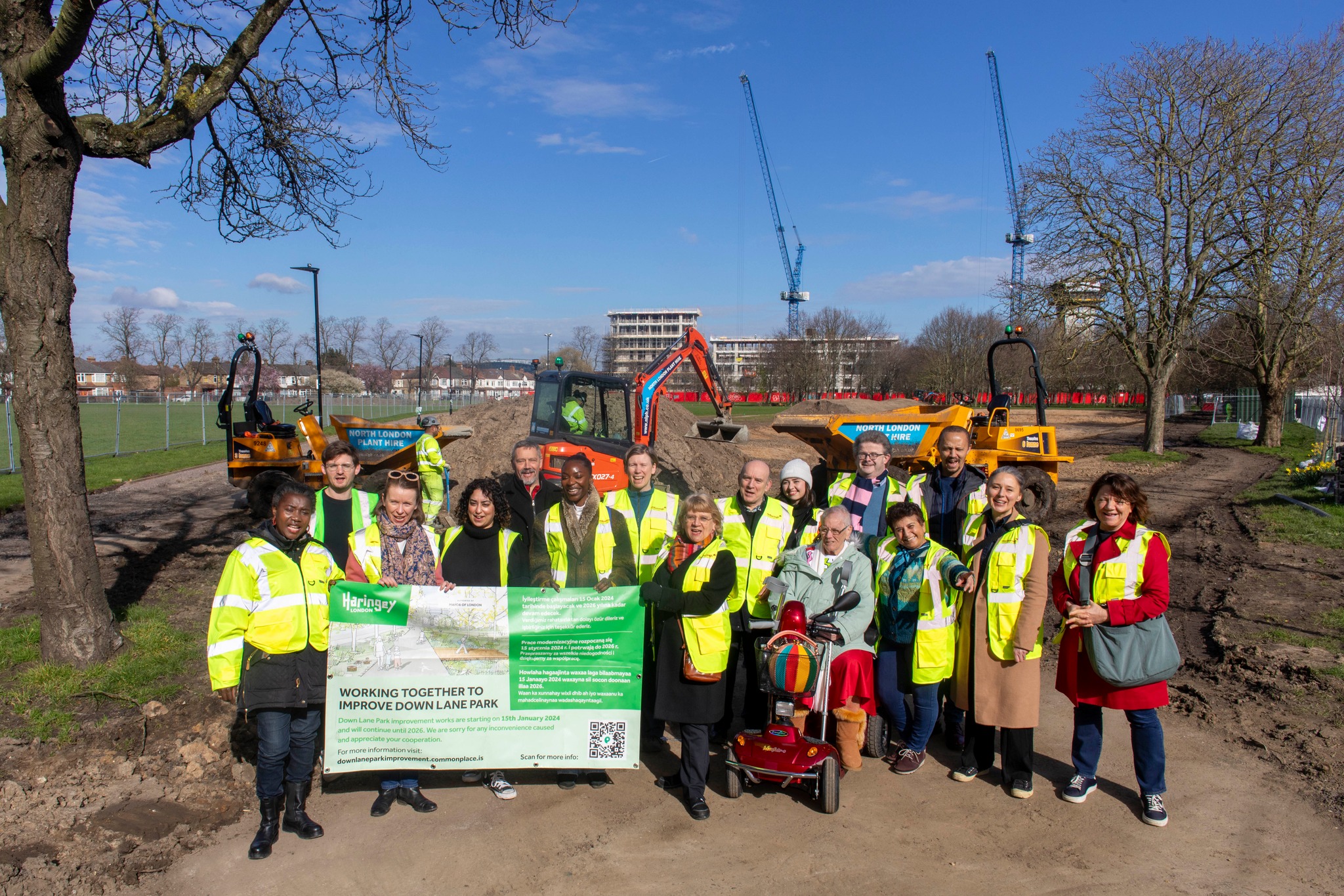 Development and seeing the start of Down Lane Park improvements