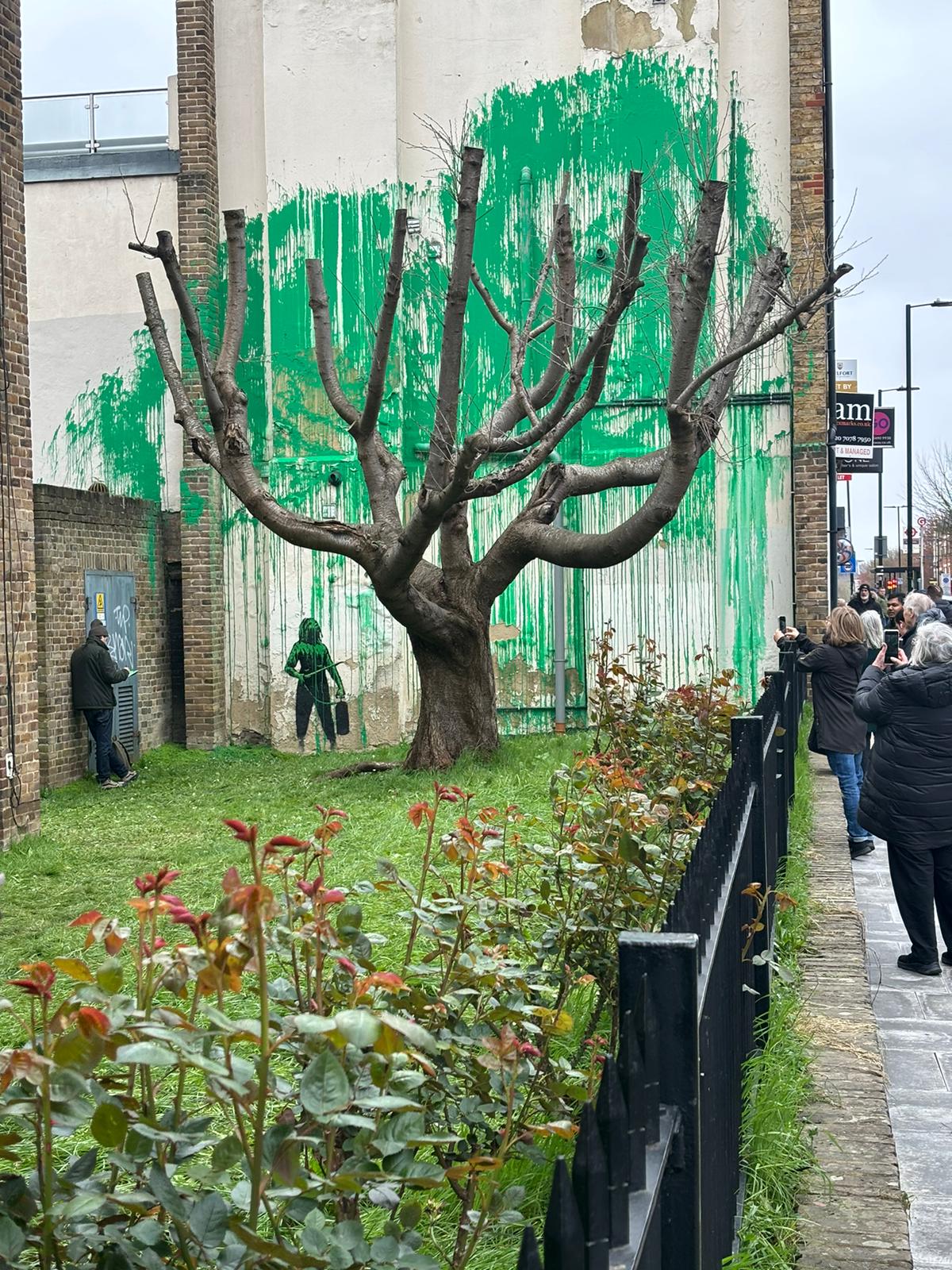 Banksy artwork appears on UK Cypriot owned Finsbury Park building