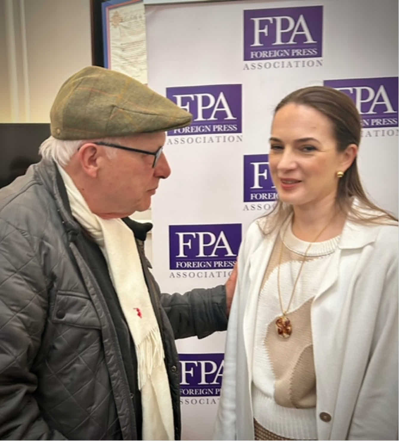 Doros Partasides meets Ukrainian Nobel Peace Prize winner
