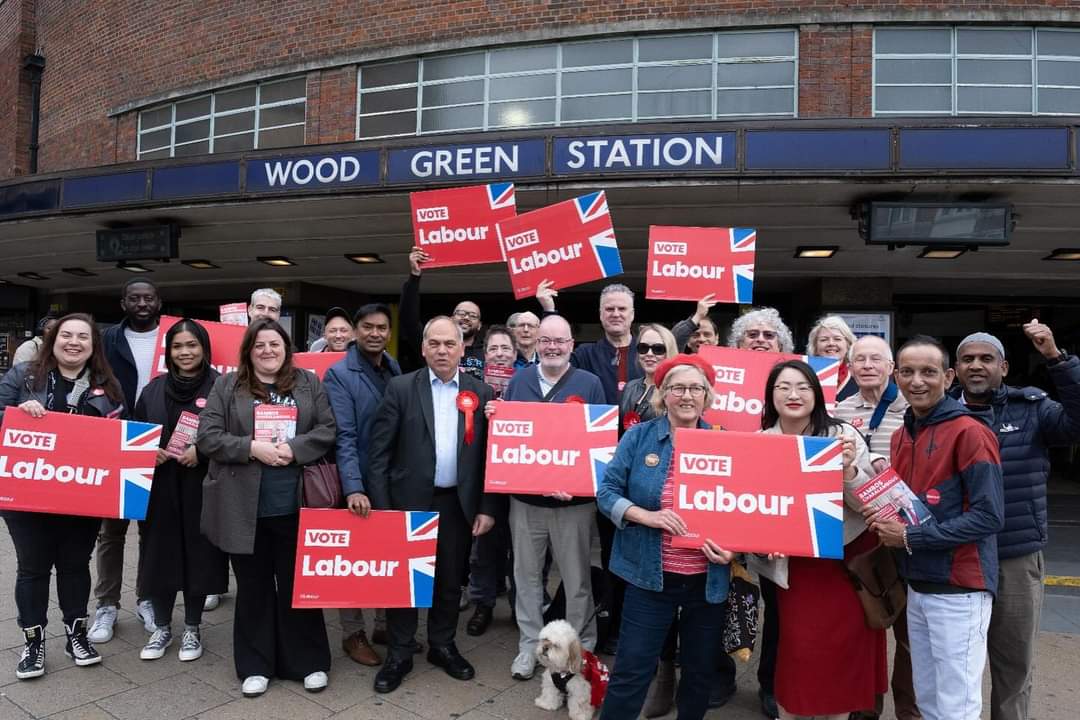 Strong support for Bambos Charalambous who is standing for election to be the Labour MP for Southgate and Wood Green.