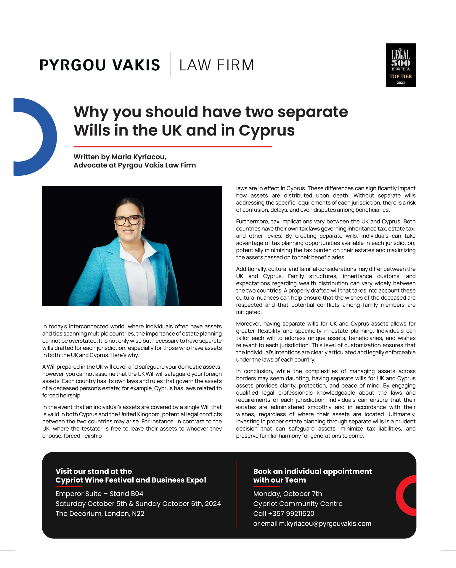 Why you should have two separate Wills in the UK and in Cyprus