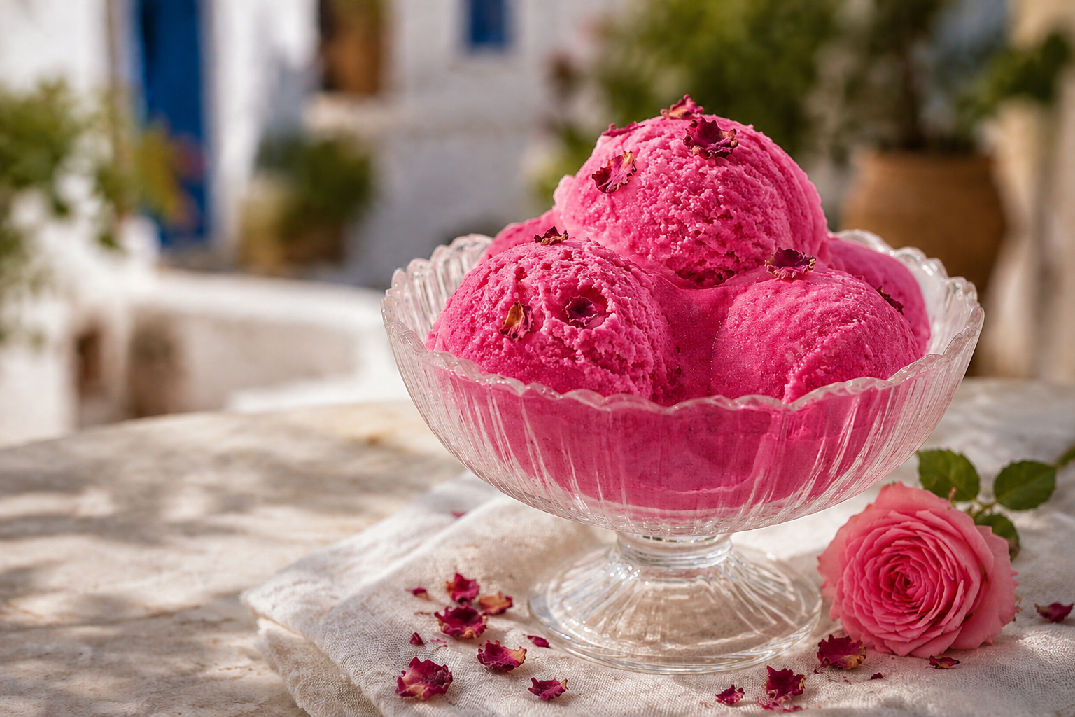 Triantafillo (rose) sorbet recipe
