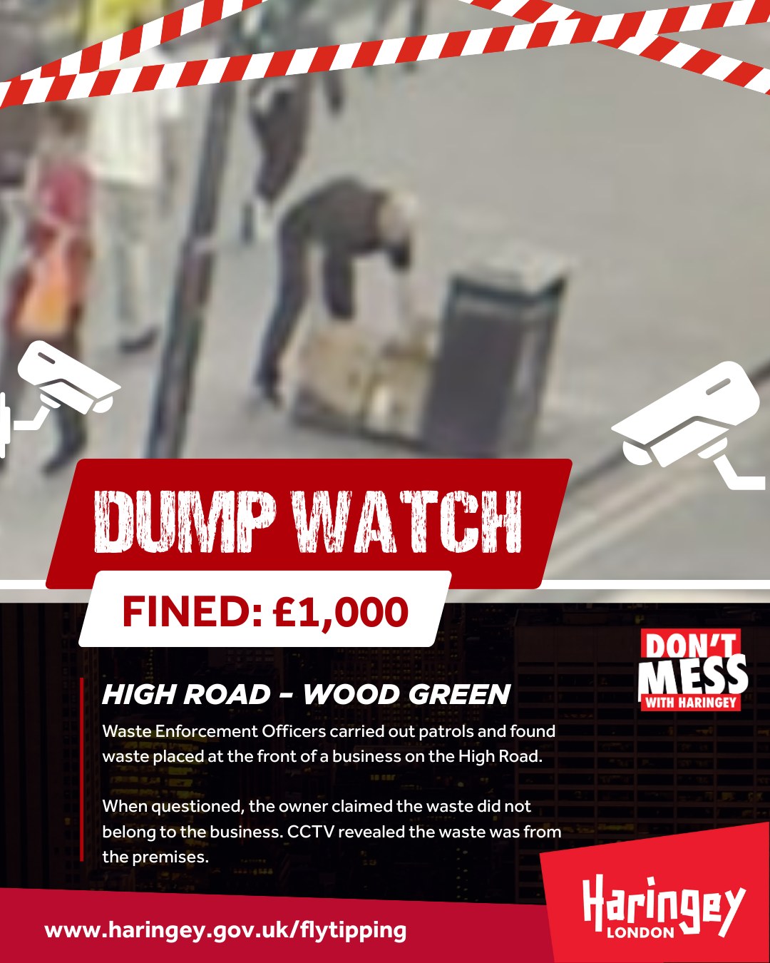 Another fly‑tipper caught and fined.