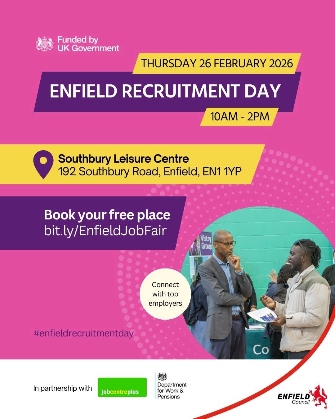 Calling all job seekers Enfield recruitment day