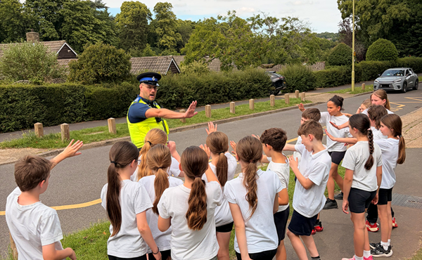 Mini Police learn about road safety